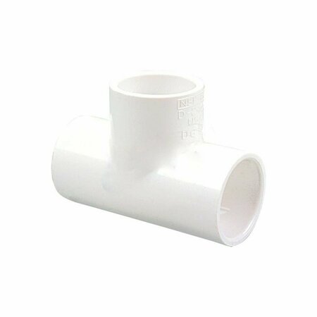 AMERICAN IMAGINATIONS 1.5 in.x 1 in. White Plastic PVC Reducing Tee AI-38253